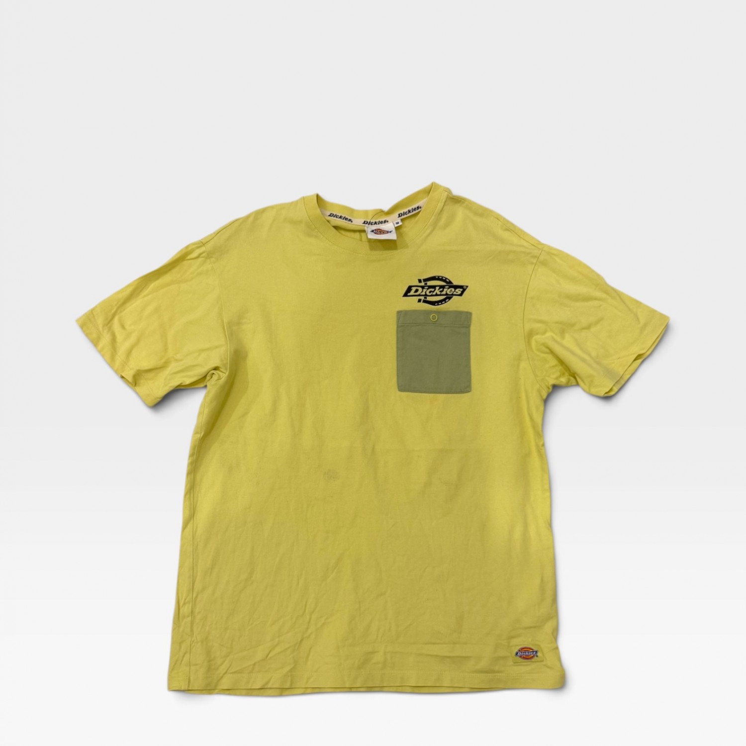 Dickies Κίτρινο T-Shirt με Τσέπη